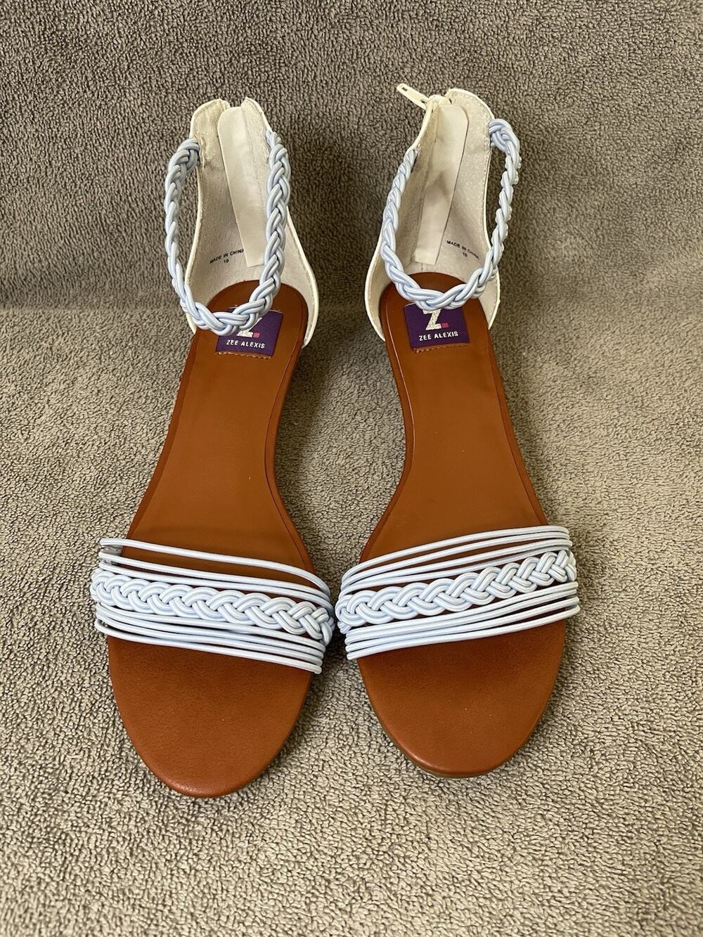 Zee Alexis Women's Powder Blue Strapy Sandals Size 10